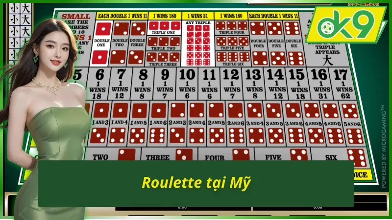 Phiên bản sôi động nhất của Roulette (Châu Âu, Mỹ, Pháp) OK9
